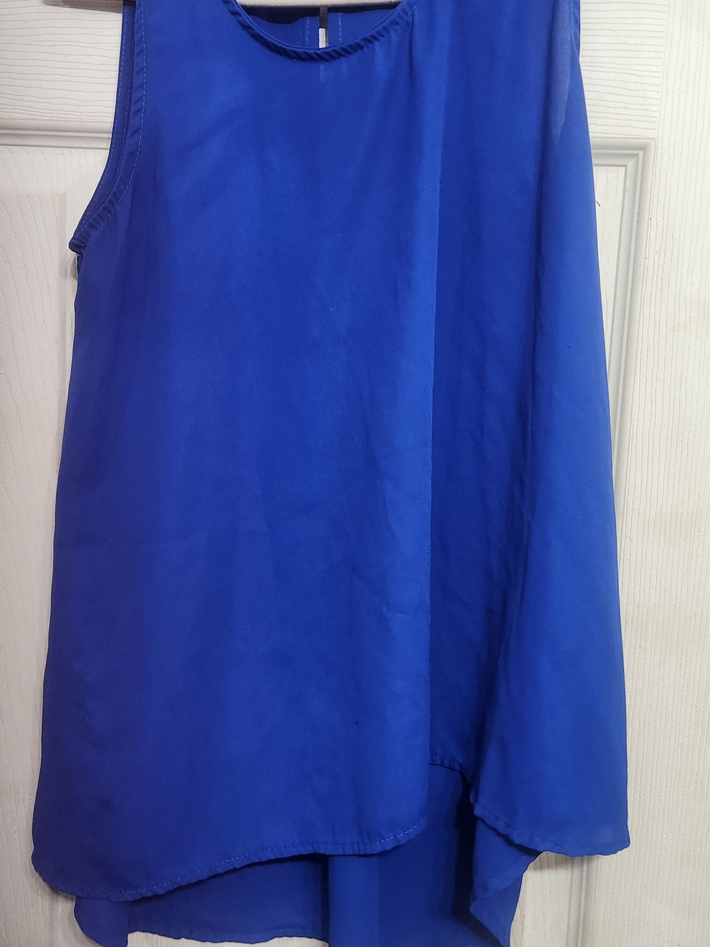 JODIFL Royal Blue High-Low Hem Skirt